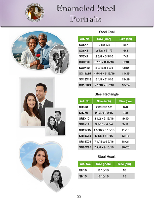 Enameled Steel Portraits